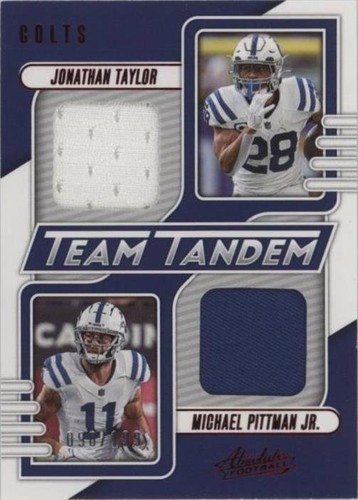 2023 Panini Absolute Jonathan Taylor Michael Pittman Jr. #TT-IC