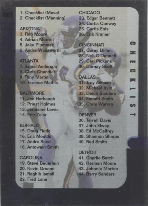 1999 Collector's Edge Supreme Randy Moss #001