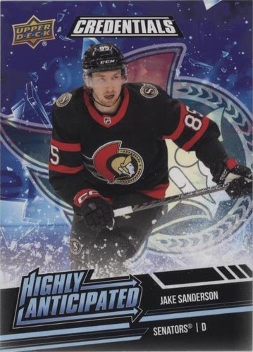 2022-23 Upper Deck Credentials - Jake Sanderson #HA-6