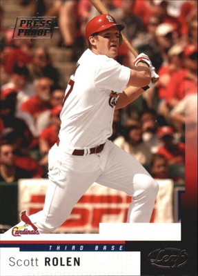 2004 (CARDINALS) Leaf Press Proofs Silver #186 Scott Rolen /50