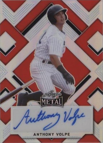 1枚限定！Anthony Volpe Auto 2022 Leaf l 2022 LEAF METAL ANTHONY VOLPE 1/1 TOP 100 PINK AUTO YANKEES