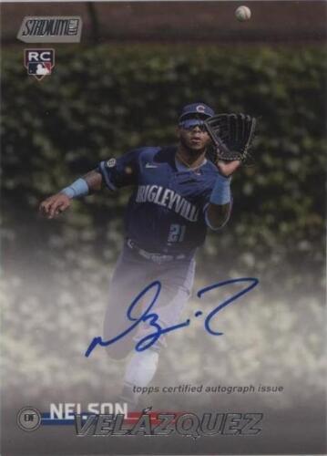 2023 Topps Stadium Club Nelson Velazquez Auto #'d /25 Black