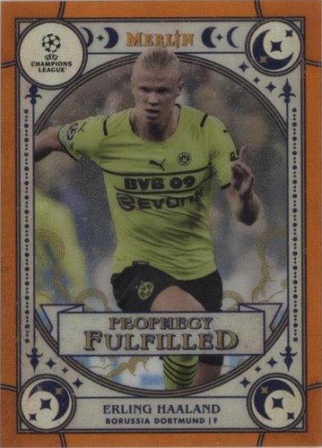 2021-22 Topps Merlin Collection Chrome UCL Erling Haaland #PF-8