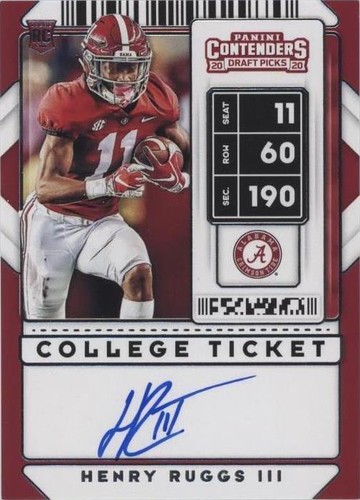 2020 Panini Contenders Draft Picks Henry Ruggs III #108