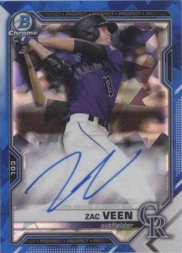 2021 Bowman Sapphire Edition - Zac Veen #BSPA-ZV