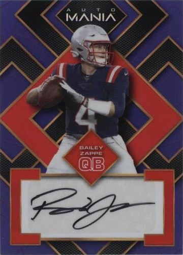 2022 Wild Card Auto Mania Bailey Zappe #AM-SQ1
