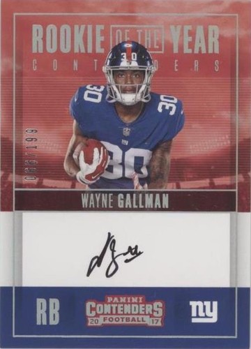 2017 Panini Contenders Wayne Gallman #RY-WG