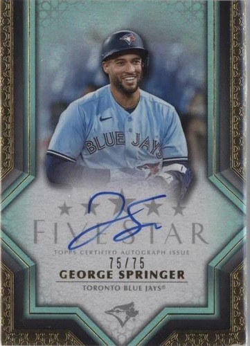 2024 Topps Five Star Silver Signatures George Springer Gold