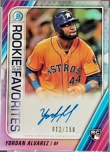 Yordan Alvarez 2020 Topps Chrome #RA-YA Rookie Auto Price