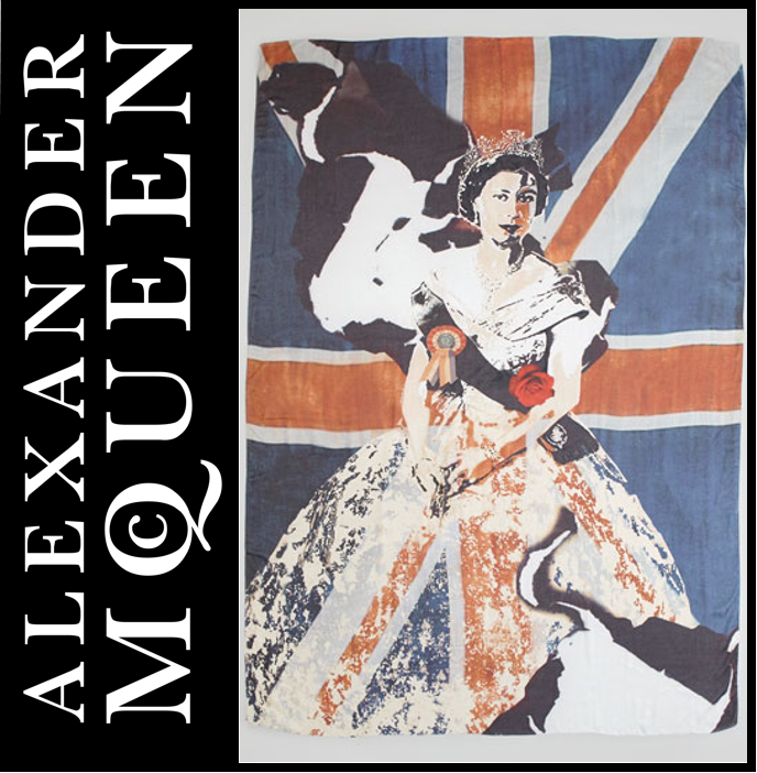 Alexander McQueen A/W 2008 'Queen Elizabeth Portrait' Silk