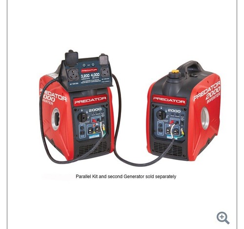 PREDATOR 2000 Watt Super Quiet Inverter Generator - FREE SHIPPING