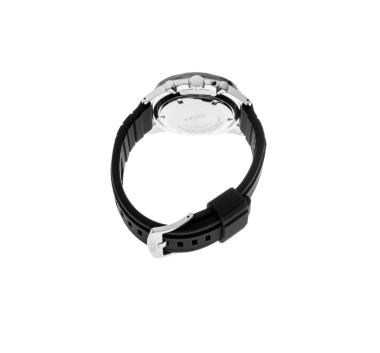 Pre-owned Seiko Essentials Ssb347 Black Multi-layered Dial 10 Atm 43.9mm Men's Watch