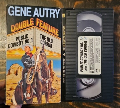 Public Cowboy No.1 / The Old Corral (1937) VHS Gene Autry Western Double Feature