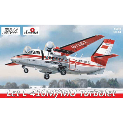 AMODEL 1467-01 Let L-410M/MU Turbolet Scale Aircraft 1/144 - Plastic model kit