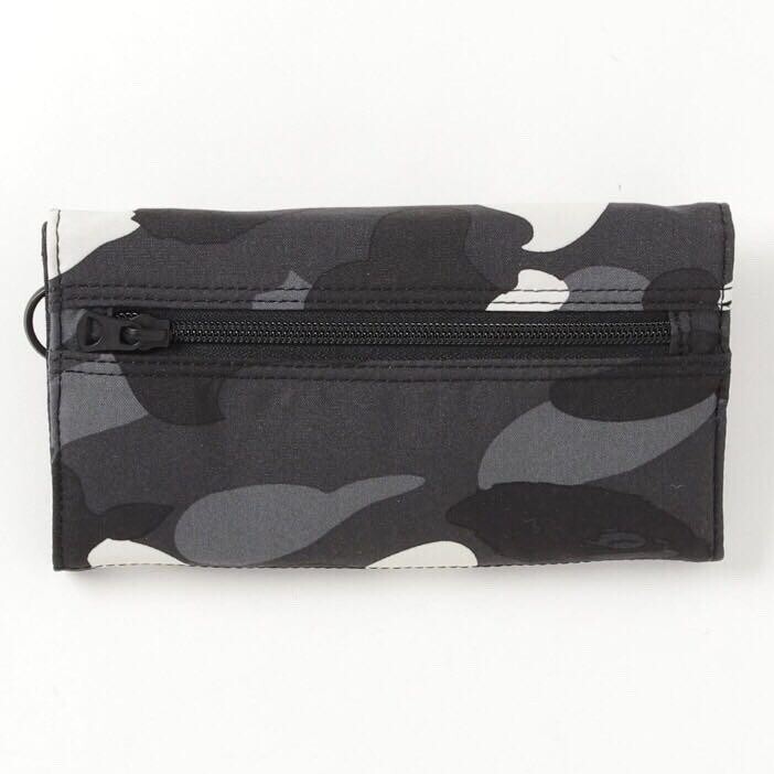 Pre-owned Porter Yoshida A Bathing Ape Bape Long Wallet Black Camo