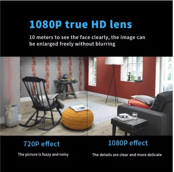 HD 1080p WiFi Mini Spy Camera Hidden IP Night Vision Camcorder Home Security Cam - Image 5