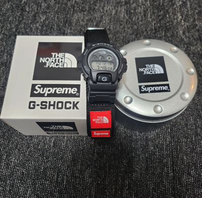 Casio G-Shock x Supreme x The North Face DW-6900 Black Watch 100% Authentic