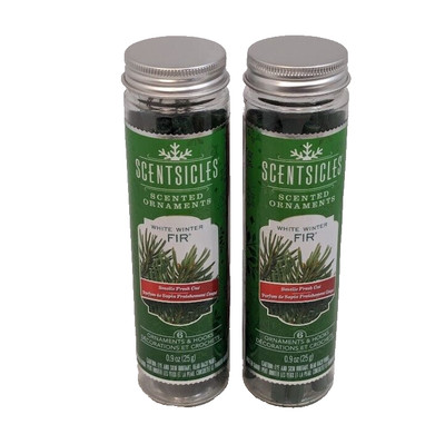 Scentsicles Scented Ornaments White Winter Fir (Lot of 2) Fragrance Sticks Hooks