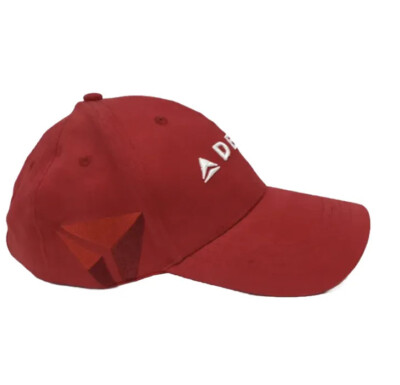 Delta Airlines Red White Embroidered Widget Adjustable Baseball Cap Hat