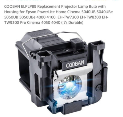 COOBAN ELPLP89 Replacement Projector Lamp Bulb with Housing for Epson PowerLite.