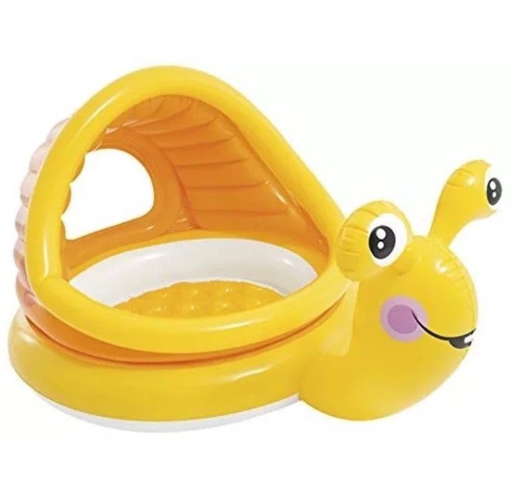 Intex Lazy Snail Shade Baby Swimming Pool Inflatable Backyard Lagoon 57124NP