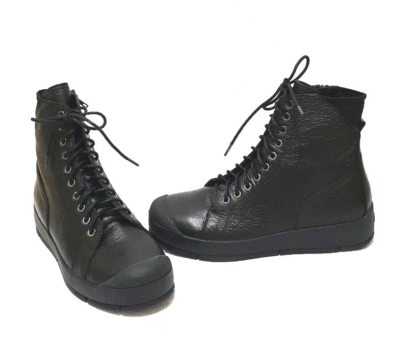 ATELJE71 MAVERICK Platform Combat Leather Sneaker Boots Black 250 sz