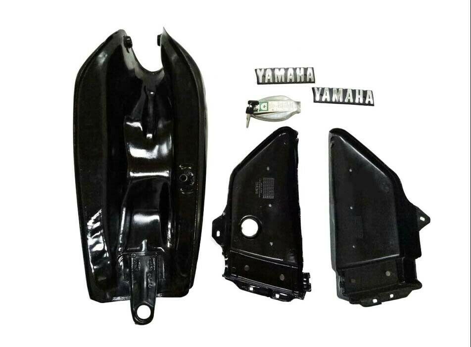 Yamaha RX100 RX125 Petrol Fuel Gas Tank With Chrome LID Cap & Side Panels  