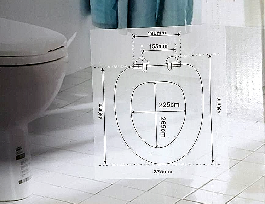 CopriWater Copri Water Sedile WC Bagno Universale Cerniere Acciaio Cilegio dfh 1