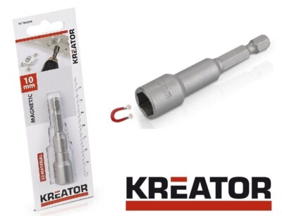 BUSSOLA MAGNETICA ESAGONALE IN ACCIAIO 1/4" 10 mm KREATOR art. KRT062200