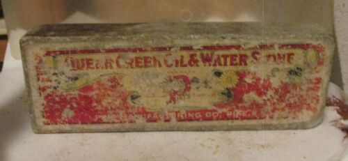 vintage Queen Creek Oil & Water Stone Pine Manf. Co Pike, N.H. sharpening stone