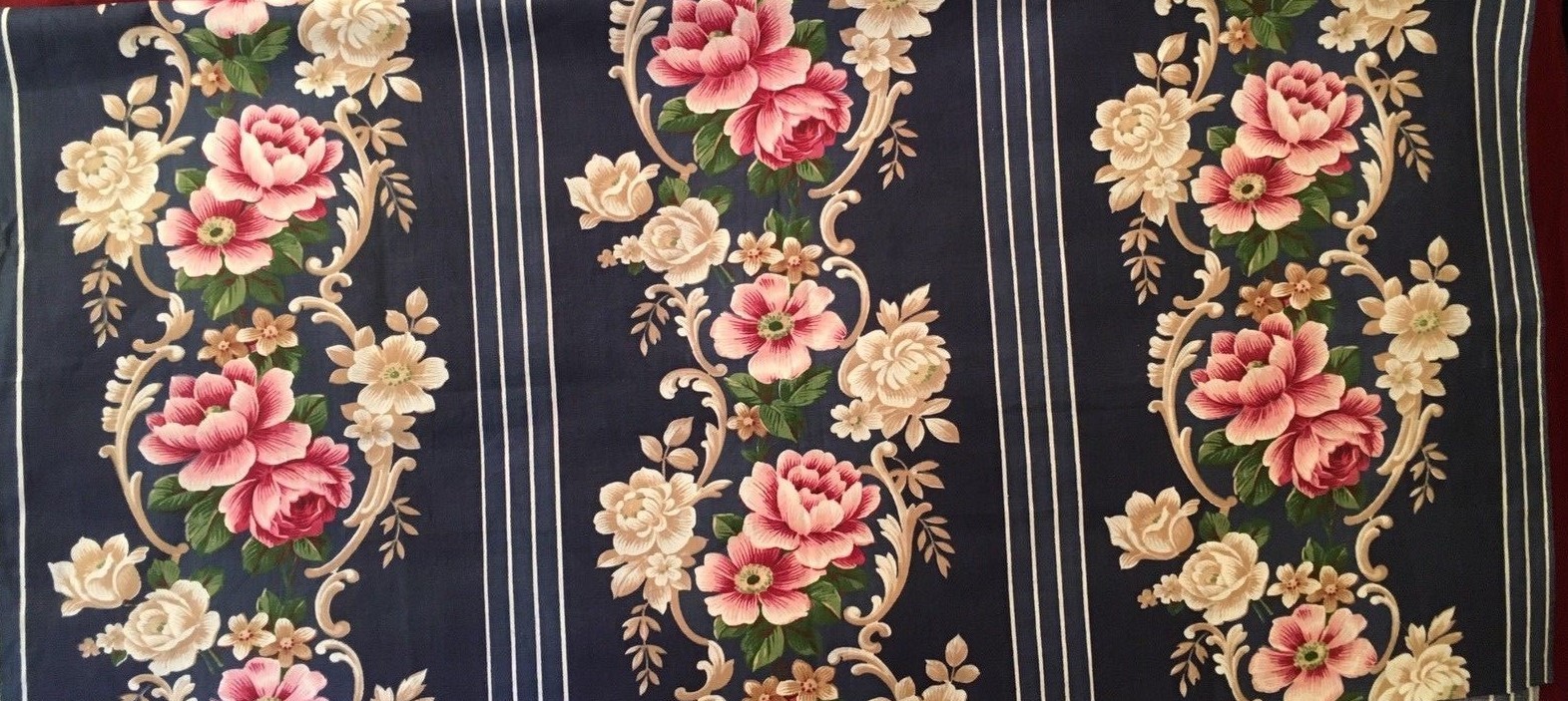 Vintage Floral Fabric - 36