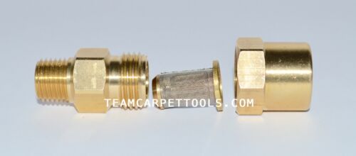 In-line Filter Brass 1/4"  for Carpet Cleaning Wands & Hoses Truckmount Portable