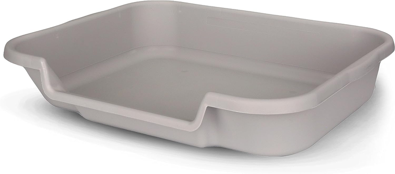Dog Litter Box, Large Size, Misty Gray, Durable & Pet Safe, Indoor Open Top Entr