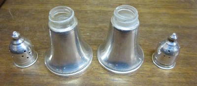 Crosby Creation Sterling Silver Weighted Salt and Pepper Shakers Glass Lined