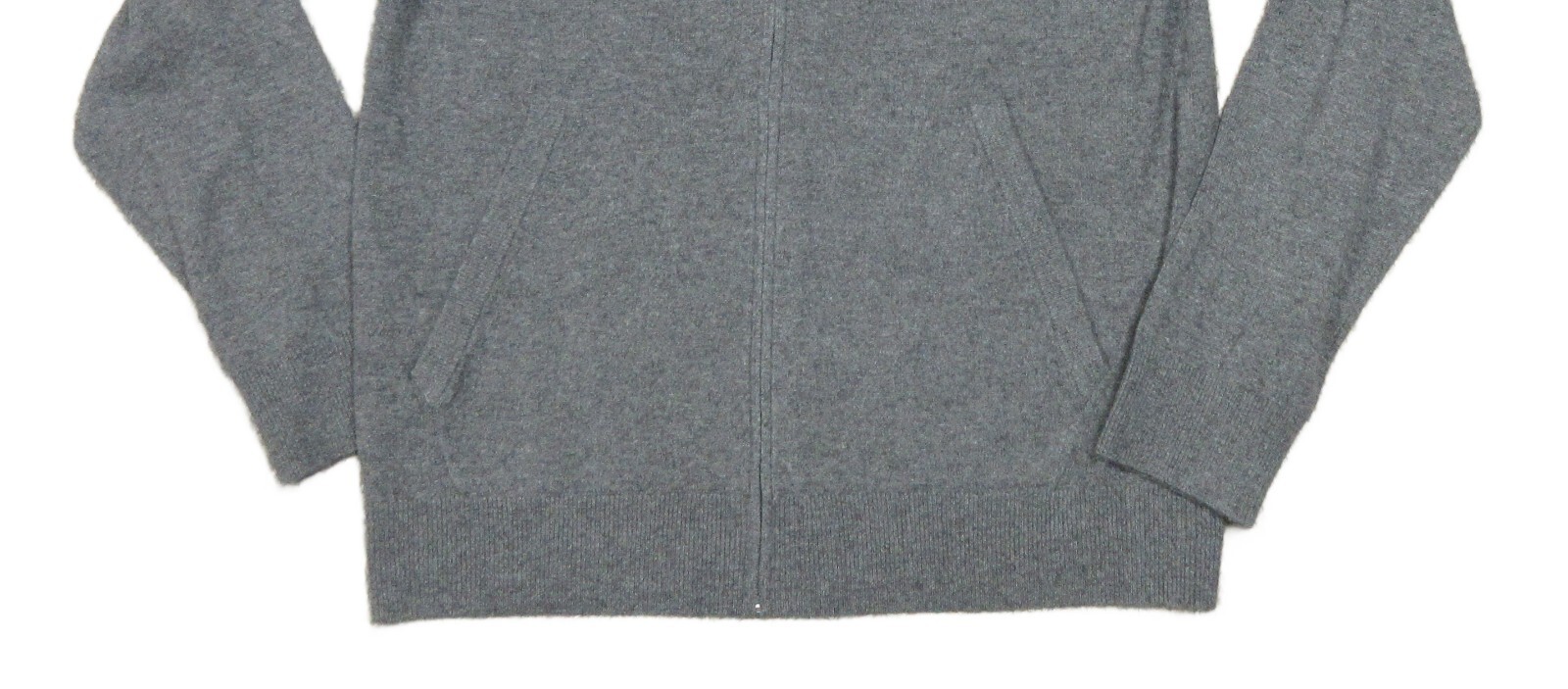 Pre-owned Vince Men's Medium Heather Gray Wool Cashmere Full Zip Hooded Sweater $425