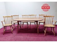 Wooden dinning table with 6 chairs (Free Delivery)