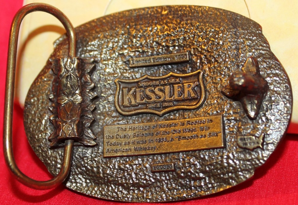 COLLECTOR SERIES KESSLER BELT BUCKLE THE SPIRIT OF WISCONSIN WHISKEY 1993