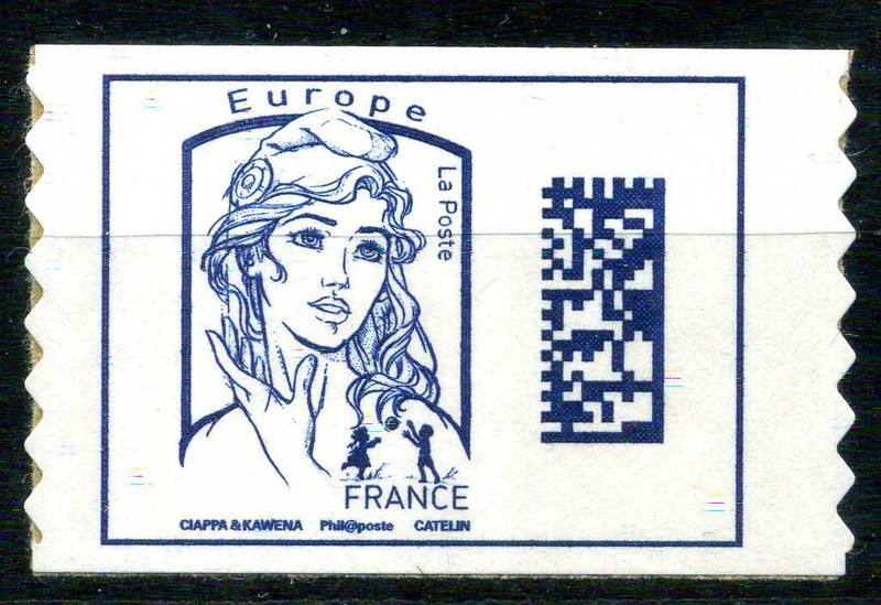 NÂ° 1216a  Adhesif De Carnet Datamatrix Ciappa Export Europe Sans 20 Gr Neuf **