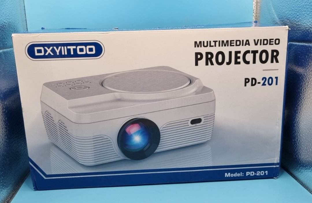 Dxyiitoo HD Bluetooth Projector Built in DVD Player PD-201