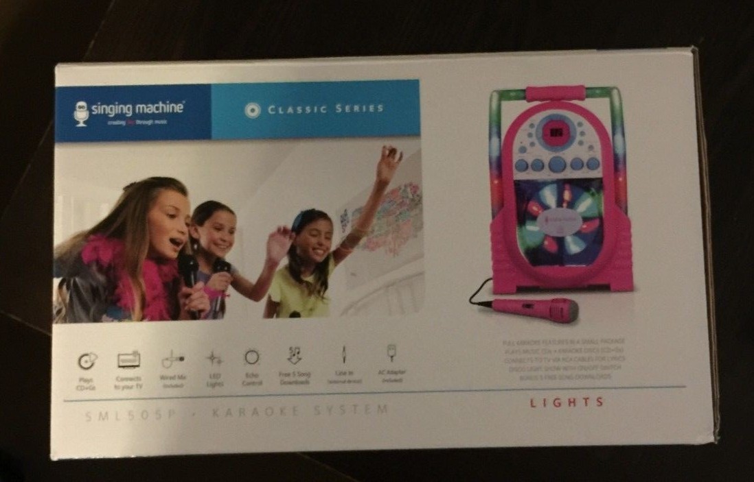 Singing Machine Full Portable Light Show Karaoke System Model SML505 SML 505P