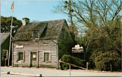 St. Augustine, Florida Oldest Wooden School House - St. George Street Postcard