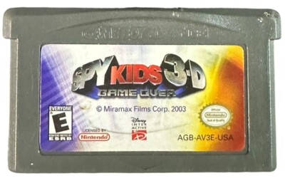 SPY KIDS 3D:  GAME OVER  NINTENDO GAME BOY ADVANCE GBA SP AUTHENTIC Tested.
