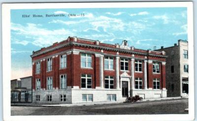 BARTLESVILLE, Oklahoma  OK    ELKS HOME   ca 1910s-20s  Kropp   Postcard