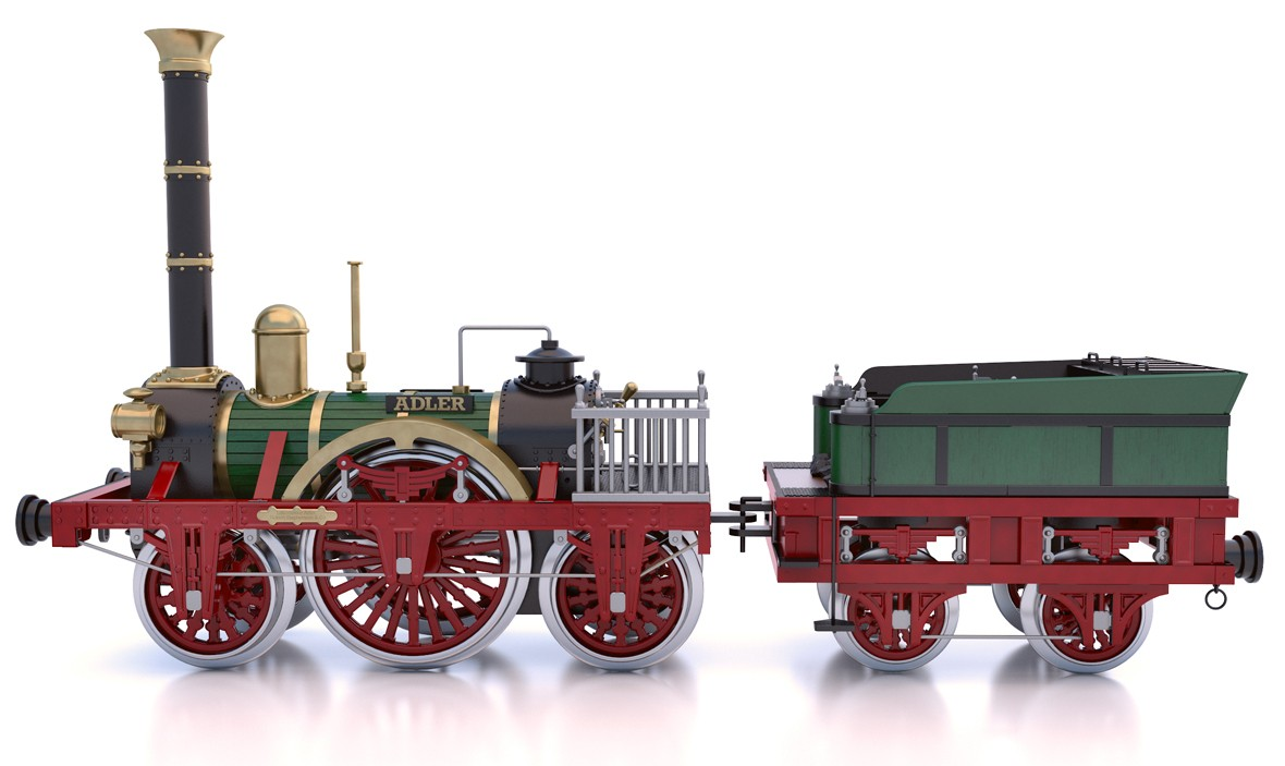 OcCre Adler 蒸気機関車 1/24 Occre Adler Steam Train Locomotive 1:24 Scale Wood & Metal
