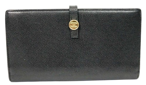 美品♡CHANEL Long Zipped Wallet 23S New CHANEL 23P Long Zipped Zip LARGE Wallet Black Caviar