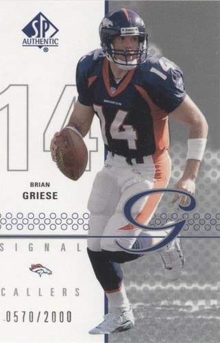 2002 SP Authentic Brian Griese #112