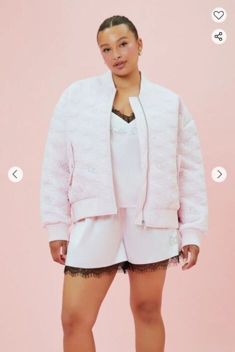 Forever 21 x Hello Kitty 50th Anniversary Pink Bomber Jacket