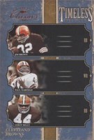 2005 Donruss Classics Jim Brown Leroy Kelly Paul Warfield #TT-3