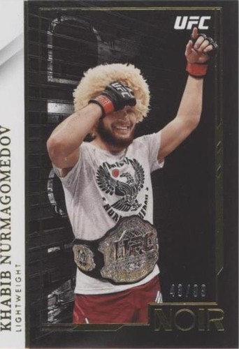 Carte Panini 2022 Khabib Nurmagomedov #49/99 – Dédicacée Poirier – Authentifiée BAS – Encapsulée