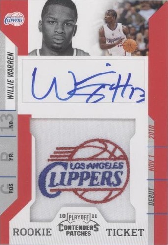 2010-11 Playoff Contenders Patches - Willie Warren #137